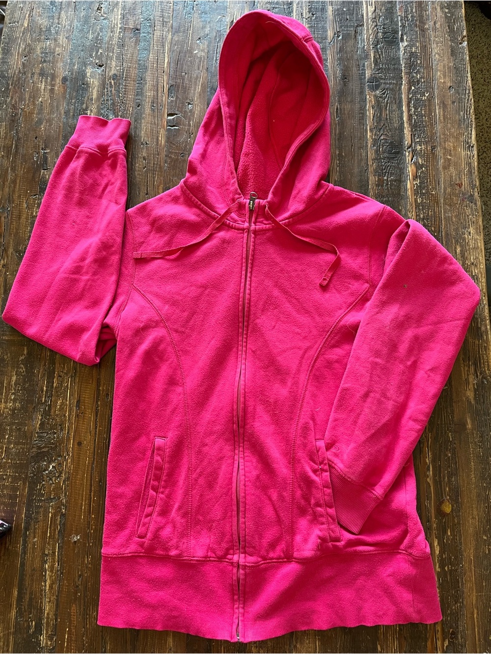 Champion Pink Full-Zip Hooded Sweatshirt Sz M